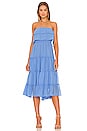 view 1 of 3 Strapless Ruffle Dress in Iris Blue