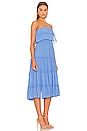 view 2 of 3 Strapless Ruffle Dress in Iris Blue