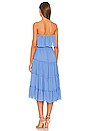 view 3 of 3 Strapless Ruffle Dress in Iris Blue