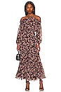 view 1 of 3 Smocked Waist Halter Maxi Dress in Woodblock Floral