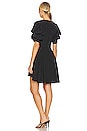 view 3 of 3 Tiered Bubble Sleeve Dress in Rich Black