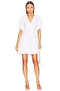 view 1 of 3 Tiered Bubble Sleeve Dress in Ultra White