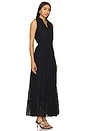 view 2 of 3 Tie Neck Tiered Maxi Dress in Rich Black