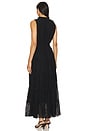 view 3 of 3 Tie Neck Tiered Maxi Dress in Rich Black