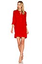 view 1 of 4 Lace Up Pocket Dress in Poppy Red