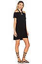 view 2 of 3 Halter Cold Shoulder Shift Dress in Rich Black