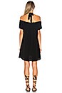 view 3 of 3 Halter Cold Shoulder Shift Dress in Rich Black