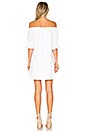 view 3 of 4 Off Shoulder Smocked Sleeve Shift Dress in Ultra White