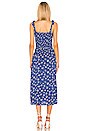 view 3 of 3 Tie Shoulder Smocked Maxi Dress in Yacht Blue