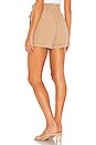 view 3 of 4 Cuffed Hem Tie Waist Soft Twill Short in Classic Camel