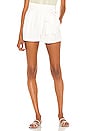 view 1 of 4 Cuffed Hem Tie Waist Soft Twill Short in Soft Ecru
