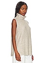 view 2 of 4 Cabled Turtleneck Sweater Vest in Oatmeal