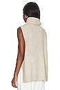view 3 of 4 Cabled Turtleneck Sweater Vest in Oatmeal