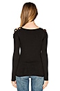view 3 of 5 Criss Cross Shoulder Sweater in Rich Black