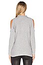 view 3 of 4 Cold Shoulder Sweater in Light Heather Grey
