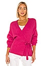 view 1 of 5 Belted Jersey Stitch Cardigan in Rapture Pink