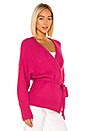 view 3 of 5 Belted Jersey Stitch Cardigan in Rapture Pink