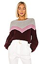 view 1 of 4 Chevron Front Crewneck Sweater in Mahogany