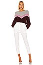 view 4 of 4 Chevron Front Crewneck Sweater in Mahogany