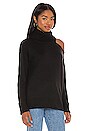 view 2 of 4 Turtleneck Cold Shoulder Sweater in Rich Black
