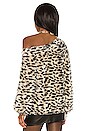view 3 of 4 Leopard Eyelash Knit Sweater in True Camel