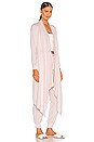 view 2 of 3 Drape Front Cardigan in Pink Cloud Heather