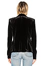 view 3 of 4 Velvet Tuxedo Blazer in Rich Black