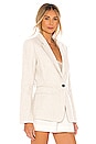 view 3 of 5 Linen Button Front Blazer in Natural