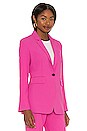 view 2 of 4 Satin Crepe Blazer in Bright Mulberry