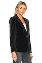 view 3 of 5 Classic Crepe One Button Blazer in Rich Black