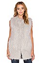 view 2 of 4 Faux Fur Long Jacket Vest in Silver Smoke