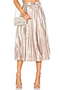 view 1 of 4 Pleated Midi Skirt in Flash Silver