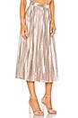 view 2 of 4 Pleated Midi Skirt in Flash Silver