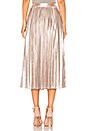 view 3 of 4 Pleated Midi Skirt in Flash Silver