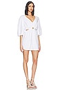 view 2 of 3 V Neck Ring Cut Out Romper in Ultra White