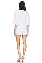view 3 of 3 V Neck Ring Cut Out Romper in Ultra White
