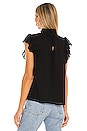 view 3 of 4 Flutter Sleeve Top in Rich Black