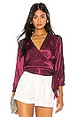 view 1 of 4 Wrap Front Blouse in Berry