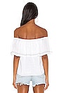 view 4 of 5 Off the Shoulder Flounce Edge Blouse in Ultra White