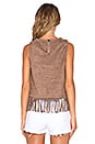view 3 of 3 Fringe Hem Faux Suede Tank Top in Shadow Brown