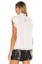 view 3 of 4 Flutter Sleeve Smock Neck Blouse in Soft Ecru