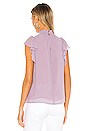 view 3 of 4 Flutter Sleeve Smock Blouse in Orchid Bud