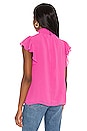 view 3 of 4 Ruffle Blouse in Bright Mulberry