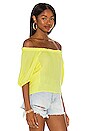 view 2 of 4 Off Shoulder Smock Blouse in Citrus Yellow