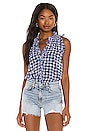 view 1 of 4 V Neck Ruffle Top in Gingham Floral