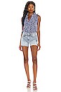 view 4 of 4 V Neck Ruffle Top in Gingham Floral
