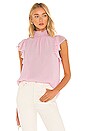 view 1 of 4 TOP ENCOLURE AVEC SMOCKS in Peony Pink
