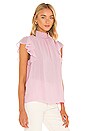 view 2 of 4 TOP ENCOLURE AVEC SMOCKS in Peony Pink