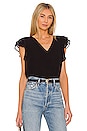 view 1 of 4 Ruffle Sleeve Blouse in Black