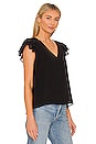 view 2 of 4 Ruffle Sleeve Blouse in Black